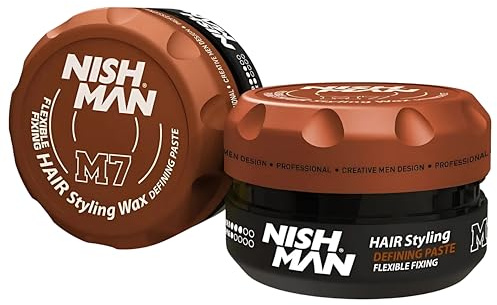 NISHMAN M7 Hair Styling Wax - Defining Paste Flexible Fixing 100g – Matte Finish, Medium Hold, Natural & Flexible Look