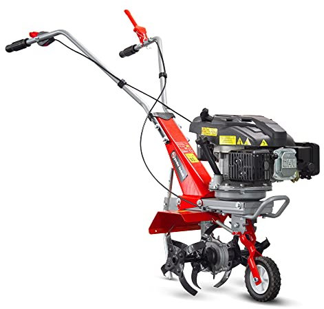 Motobineuse Thermique 139cc - 4 Fraises - Largeur de Travail 36cm - Elem Garden