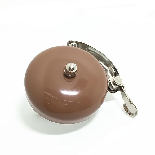 BBxunsless Campanello retrò per bicicletta per il tempo libero, campanello a quadrante per bicicletta in alluminio argento oro caffè marrone campanello per bicicletta campanello per bicicletta (caffè)