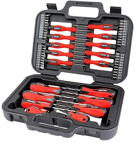 58pc Magnetic Screwdriver Set Hex Slotted Phillips Screwdriver Bit Set Phillips Precision Slotted in Case Tool Kit Storage