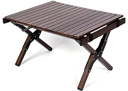 ZENFEKU Klapptische, tragbar, Klapptisch, Tischplatte im Freien kann aufgerollt Werden, Starke Tragfähigkeit für Camping-Grill im Innenhof, unterstützt maximal 50 kg, 120 cm ()