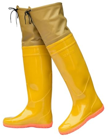 JCWGLY Watstiefel Watstiefel Für Herren Und Damen, Für Angeln Und Jagen, Leichte wasserdichte Hüftstiefel Aus PVC, Für Den Außenbereich, Kniehoch, 60 cm(46 EU)
