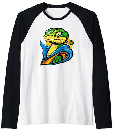 Super Snake - Schlange trägt einen Umhang - Superheldenschlange Raglan