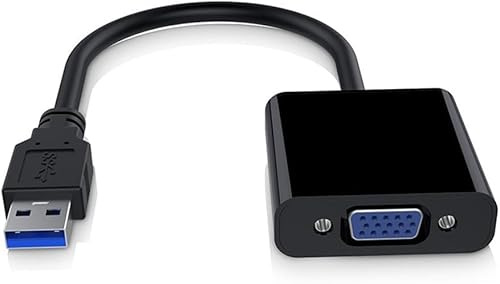 sellertree USB to VGA Adapter for Monitor, VGA to USB 3.0/2.0 Converter 1080P Multi-Display Video Cable for Laptop Desktop PC to Monitors, Projector, TV. (Not for Chromebook)