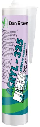 Den Braven Acryl 325 - Mastic Acrylique Joints et Fissures – Intérieur – Pour Escaliers, Murs, Plafonds, Plinthes, Fenêtres, Béton ... – Tous Matériaux – Couleur Chêne Marron – Cartouche de 300 ml