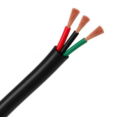 Wire4u 3 Core Automotive Cable 0.75mm² Thin Wall Wire | 12V 24V Multi-Strand Copper Cable | Low Voltage Automotive Wiring for Cars, Vans, Trailers & Commercial Vehicles | 5 Metres