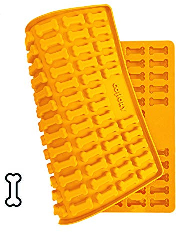Collory Medium ben (3,2 cm) silikonbakmatta, bakform för medelstora gör-det-själv hundkakor och godis, benbakform, pralinform, chokladform, non-stick och livsmedelssäker (BPA-fri)