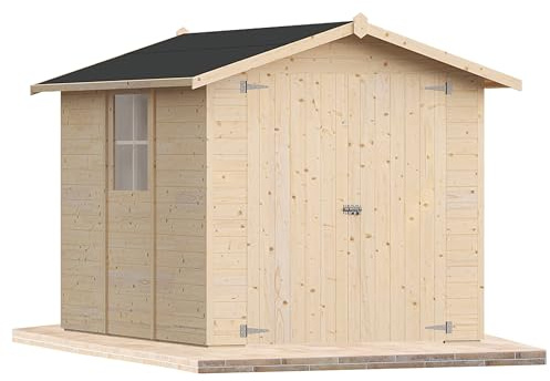 Casetta da giardino in legno per esterno 2Mq 200x300 20mm MADE IN ITALY mod. ASTI (Senza Pavimento, Finestra Fissa)