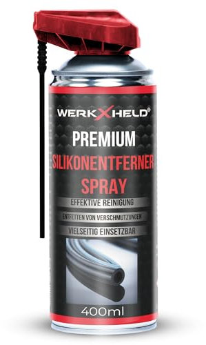 Werkxheld Silikonentfernerspray – 400 ml – Effektive Entfernung von Silikonresten – Schonend & Leistungsstark – Für Küche, Bad & Handwerk – Präzise Anwendun