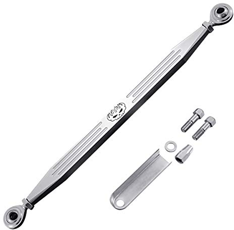 KATUR Moto Skull Stripe Argent Découpe Profonde CNC Levier de changement de vitesse