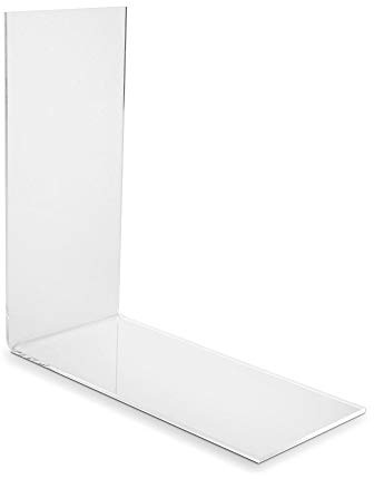 10 pcs. Serre-livres ECO (4.0 à 7.0 x 14.0 x 14.0 cm) Serre-livres angulaire, support pour petits livres, livres de poche CD en PLEXIGLAS original (paquet de 10)