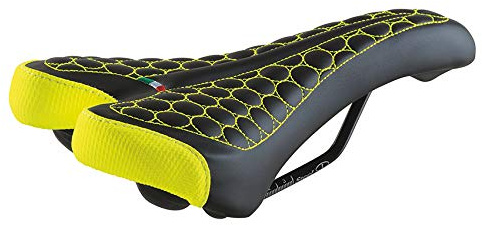 Selle Montegrappa FatBike Saddle MTB Trekking Unisex SM 4010 in 6 Colours Made in Italy Black Yellow