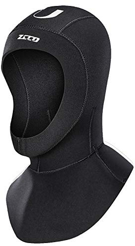 Neoprene Wetsuit Hood Scuba Diving Hood 3MM 5MM for Men Women Youth, Bib Dive Cap Surfing Thermal Hood for Kayaking Snorkeling Swimming Sailing Canoeing Water Sports (New 5mm Black, M)