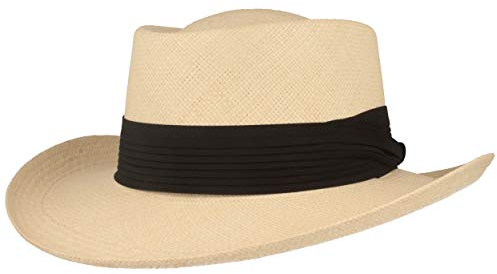 Breiter Original damer cowboy panamahatt | western hatt | halmhatt | sommarhatt från ecuador – handvävd i ecuador