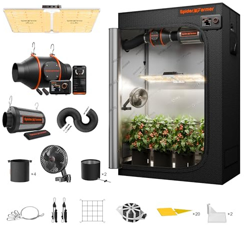 Spider Farmer Sf2000 Growbox Set Completo Lampada Per Piante A Led Spettro Completo Lampada Di Crescita Dimmerabile Samsung LM301B LED Kit Tenda Di Crescita Completo 60x120x180cm