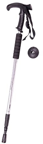 Bastones Senderismo Plegables, Bastones Trekking Ligeros, Altura Ajustable 65cm-130cm [Aluminio], Bastones para Caminar Extensibles y Resistentes para Marcha Nordica, Trail o Viaje (Plateado)