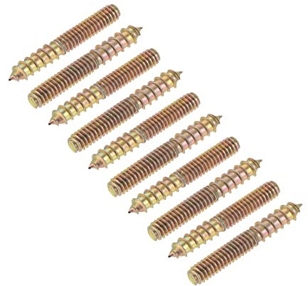 METALLIXITY 10Stk Beidseitige 1/4-20x1-3/4 Stockschraube Selbstbohrende für Heim Reparatur