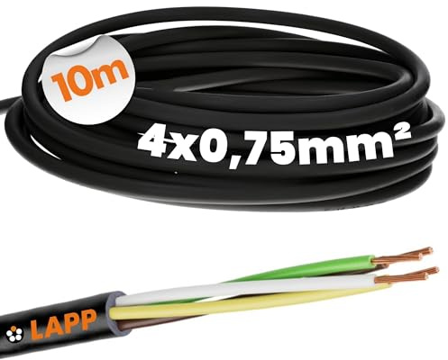 Lapp 1030270 LiYY - Cavo di Controllo in PVC 4 x 0,75 mm², Nero, LED a 4 Fili, Linea Dati, Segnalazione, Saldabile - 10 m