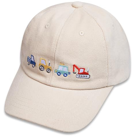 ZGDG Kids Boys Girls Baseball Cap Toddler Embroidery Car Trucker Hat Adjustable Washed Vintage Sun Fishing Hat for 3-8 Years