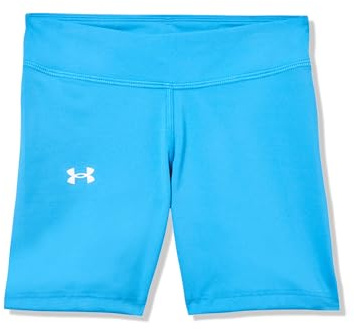 Under Armour Girls' Motion Bike Shorts, (452) Ether Blue / / White, Medium