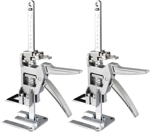 Gedlex Leve Meuble 2 Pièces, Bras de Levage économisant le Travail avec échelle de Précision, Leve Plaque en Acier au Carbone pour Meubles Lourds, Leve Porte, Souleve Meuble, Capacité de Charge 400KG