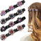 4 Stück Haarspange 3 Clips Glitzernde Kristall-Stein Geflochtene Haarspangen Damen Haarspange Doppelschicht Mini Haarspangen Geflochtene Elegante Haarstyling Clips für Damen und Mädchen