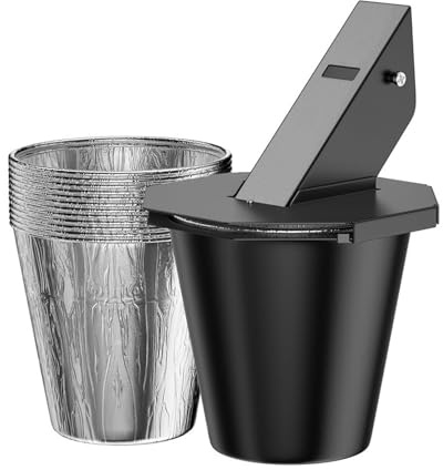 YUEHISY Fettfångare, Tungt Dropphink med Stål, med 2 Pack Fettfoder, Sidmonterad Pip, för Traeger, Grop, z Grillar, Recteq
