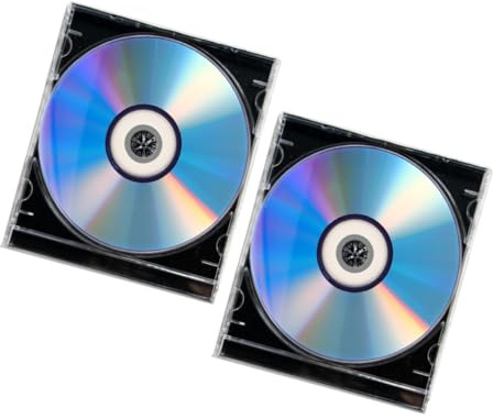 OSALADI 2 Sets CD D'enregistrement Musical Vierge en Plastique avec Capacité Élevée et Étui Jewel Case, Disque Enregistrable pour Usage à Domicile et Bureau