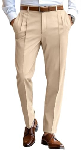 Oanviso Pantalón Chino Hombre Casuales Regular Fit Pantalone Moda Elasticos Pantalóns Largo Trabajo Retro Pantalones de Trabajo Pantalón Ajustados Sueltos A Gris XXL