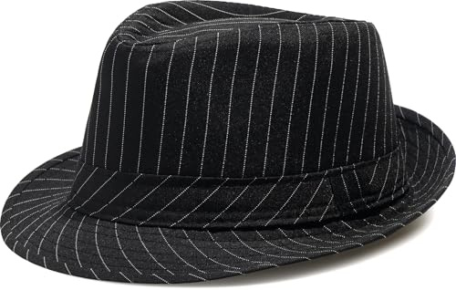 MESU Unisex Trilby Hat Fedora Hats for Men Women Panama Jazz Cap | Vintage, Classic, Structured Gangster Hat
