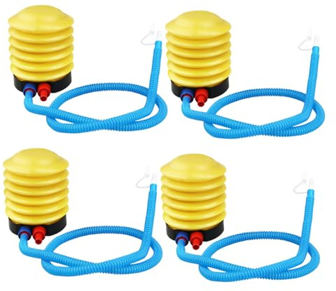 ULTECHNOVO Pompa a Pedale in Plastica 4 Pezzi per Gonfiabili Piscine e Palloncini, Tubo Flessibile, Pratica e Portatile per Prodotti Gonfiabili
