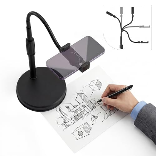 Hivexagon Soporte de Mesa para teléfono móvil - Brazo Giratorio y Base Ajustables para Fotos, Videos y reuniones en línea