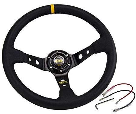 Volante Desplazado Deportivo,Volante Coche MODIFICACIÓN DEL COCHE VIETARIO DEPORTIVO Universal 14 pulgadas / 350MM PVC cuero(C)