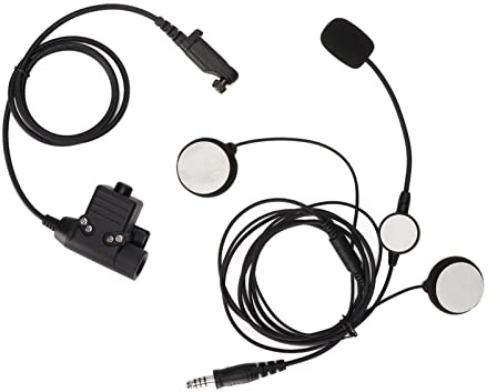 Nosqew Motorcykelhjälm, 7,1 mm, brusreducerande stereohörlurar med U94 PTT för Hytera PD600 PD602 PD605 PD662