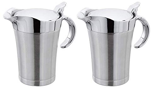 Tubayia 2 Stück 750ml Edelstahl Isolierter Sauciere Saucenbecher Sauce Schüssel mit Deckel