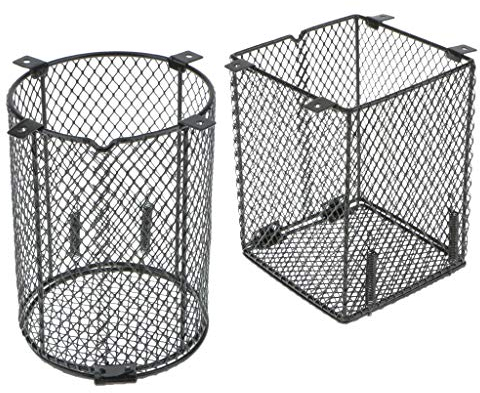 Tubayia Lot de 2 abat-jours en acier inoxydable pour terrarium, lampe à reptiles