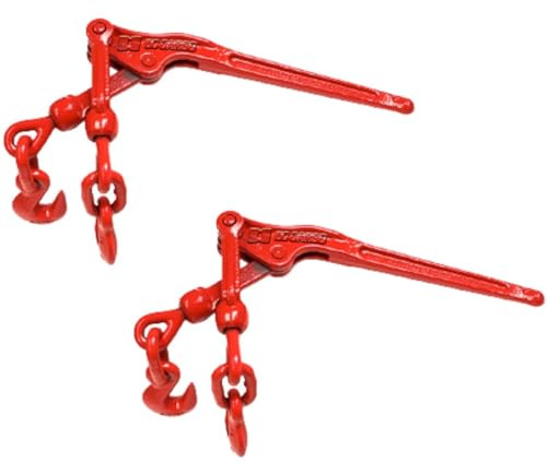 DC Cargo Heavy-Duty Chain Binder 5/16 - 3/8 (Pack of 2), Load Binders with 5,400 lbs Working Load Limit - Chain Binders for Secure and Safe Transport