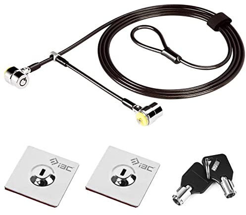I3C Laptopschloss Hardware-Sicherheits Schloss Anti-Diebstahl-Kombinationsschloss, Starke Twin-Lock-Köpfe 2,05 m für Für Notebook-PC Tablet-PC-LCD-Monitor