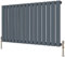 Radbliss Horizontal Flat Panel Radiator 600x1020mm Anthracite Matt Grey Single Design RAD Central Heating