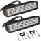 Willpower 2Pcs faro led moto 6 pollici 18w faretti moto, faretti led 12v impermeabile per Moto Trattore Camion Off Road Auto SUV ATV 4x4