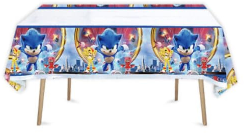 Sonic The Hedgehog 2 Party Tableware Set Plates Banners Kids Birthday Supplies. (table cover)
