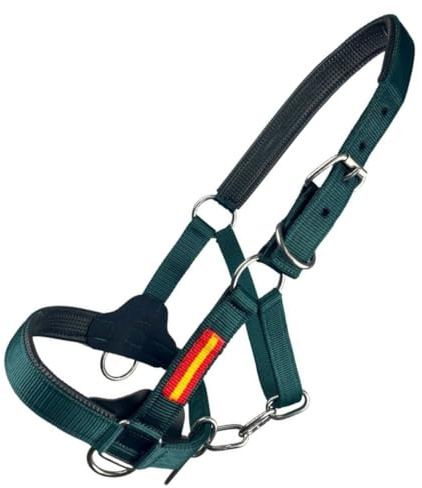 Cabezada cuadra nylon extra Los Nietos Dressage | Talla FULL | Color Verde | Equipamiento para el caballo | Producto de Guarnicionería | Tradición artesana | Los Nietos