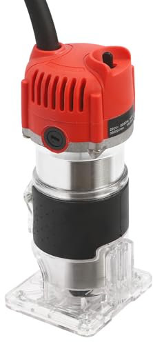 biniliubi Compact Wood Palm Router Tool Hand Edge Trimmer Woodworking Joiner Cutting Wood Trimmer Palmming For Hinge Timber Profiling Carving Kitchen Fitting Worktop Joints Convenient Adjustment