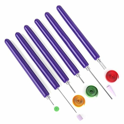 Paper Quilling Tool, 6pcs Slotted Quilling Tools, Different Sizes Quilling Tool Quilling Needle Pen for Quilling Strips, Multifunctional Quilling Slotted Pen Rolling Quilling Paper Crafts