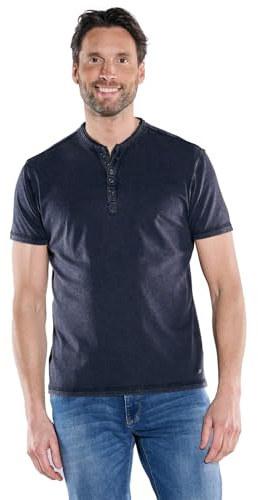 engbers Herren Herren Henley-Shirt Regular, Saphirblau, 38644, Saphirblau in Größe L