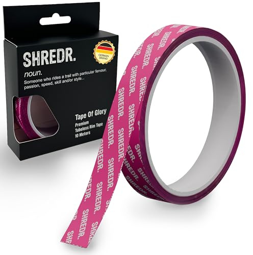 Shredr. Tape Of Glory - Premium Tubeless Felgenband | Schlauchlos Band | verschiedene Breiten | 10-Meter-Rolle reicht für 4 Laufräder (2 Bikes). (30 mm)