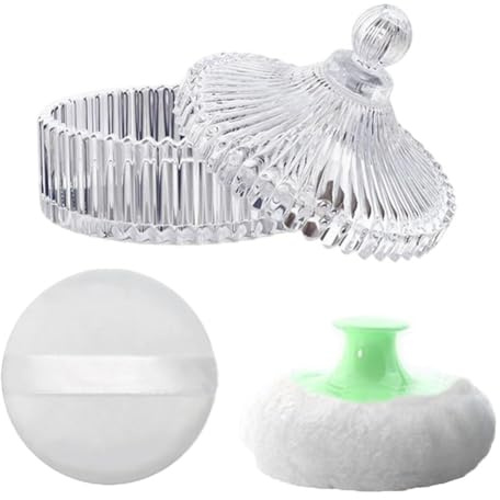 Fangxuee Corps Poudre de Poudre Corporelle Poudre et Récipient Corps Poudre de Poudre Vert