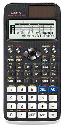 Scientific Calculator, FX-991EX Calculator School Scientific, A Level Maths Calculator with 552 Functions & 10+2 Screen Displays for Universities Engineering Middle School Offices Teaching (Black)