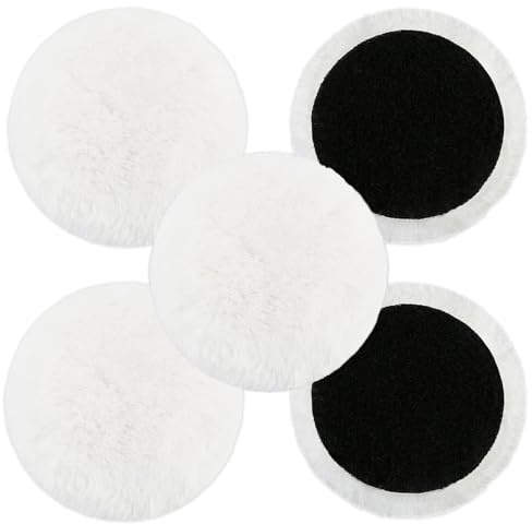 IGXX Juego de 5 Discos de Pulido de Lana de Cordero, 150mm 6 Pulgadas, Almohadillas de Fieltro para Taladro, Pulidora de Coche para Encerado y Acabado