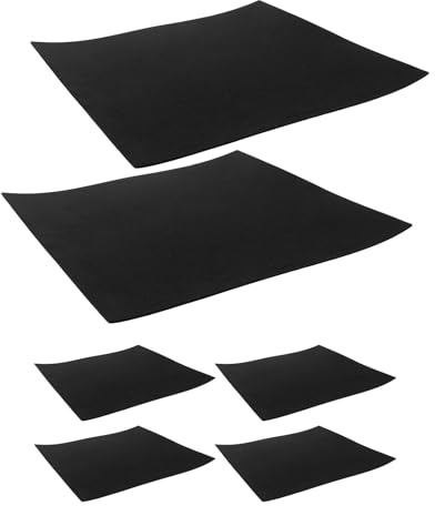 VILLCASE 6pcs Cutting Board Sponge Anti-Skid Pad Kitchen Board Anti-Slip Mat Black Sponge Surface Protection Non-Slip Feet Noiseless Cooking
